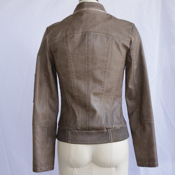 Le Chateau Faux Leather Motorcycle Jacket - Picture 5 of 7